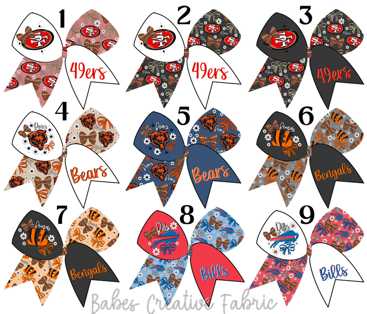 Sailor Floral Bow Football Team Bundle