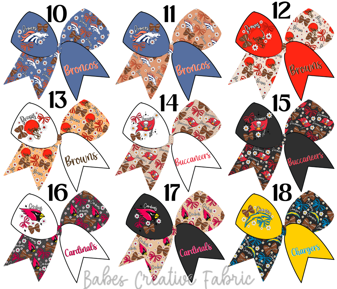 Sailor Floral Bow Football Team Bundle