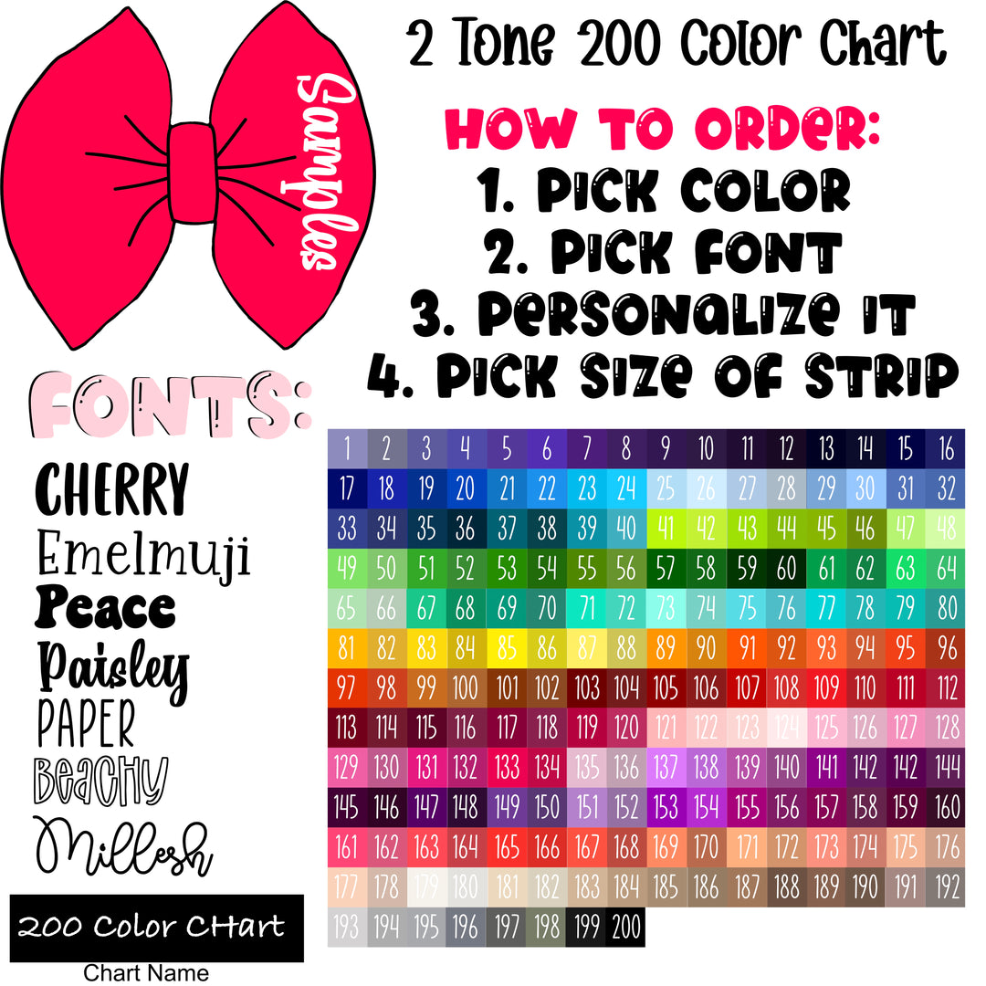 2 Tone 200 color chart