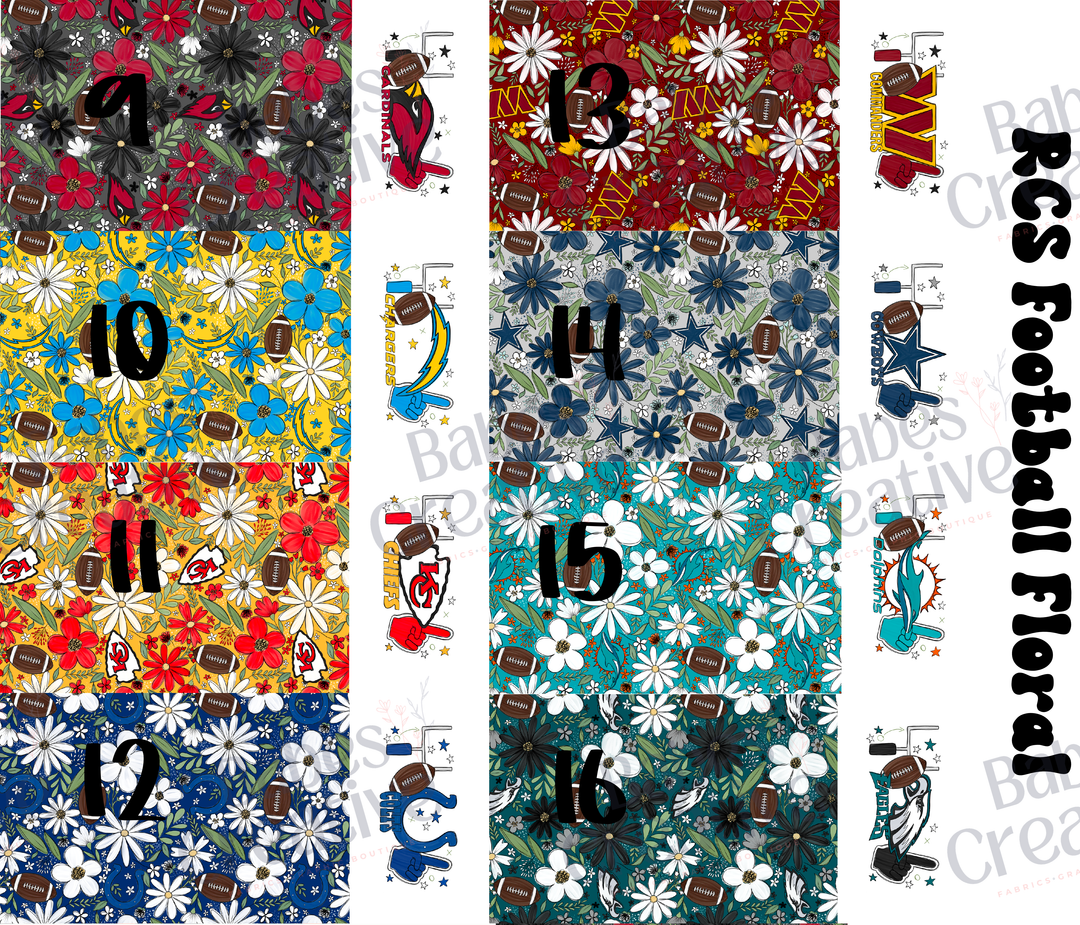 2 Tone RCS Football Floral POD