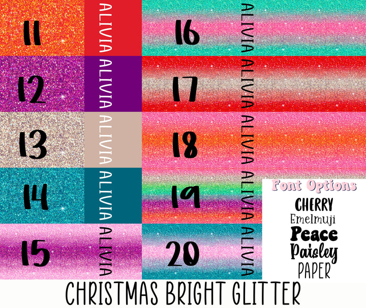 Christmas Bright Glitter 2 Tone