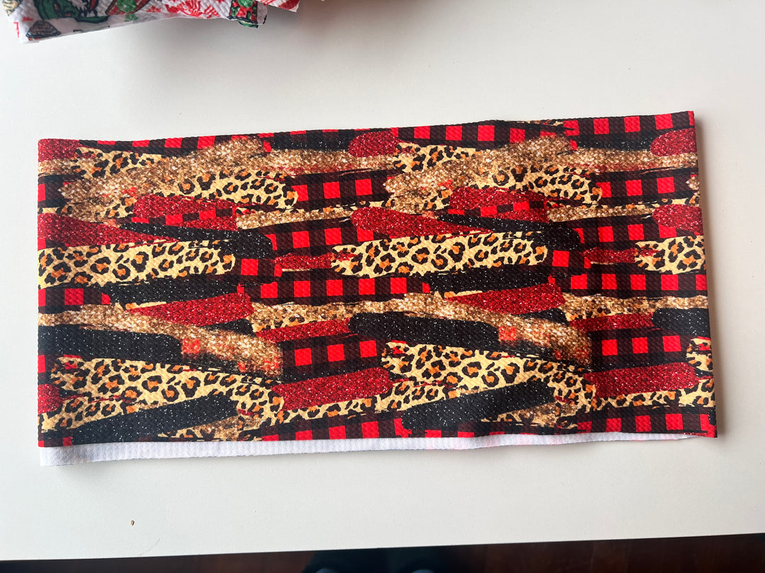 Bullet 8"x40" Christmas Cheetah red Brushstrokes