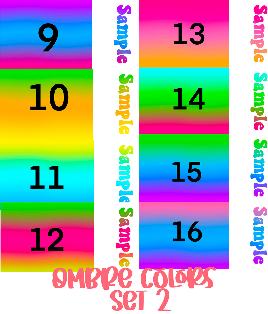 2 tone Ombre Colors Set 2