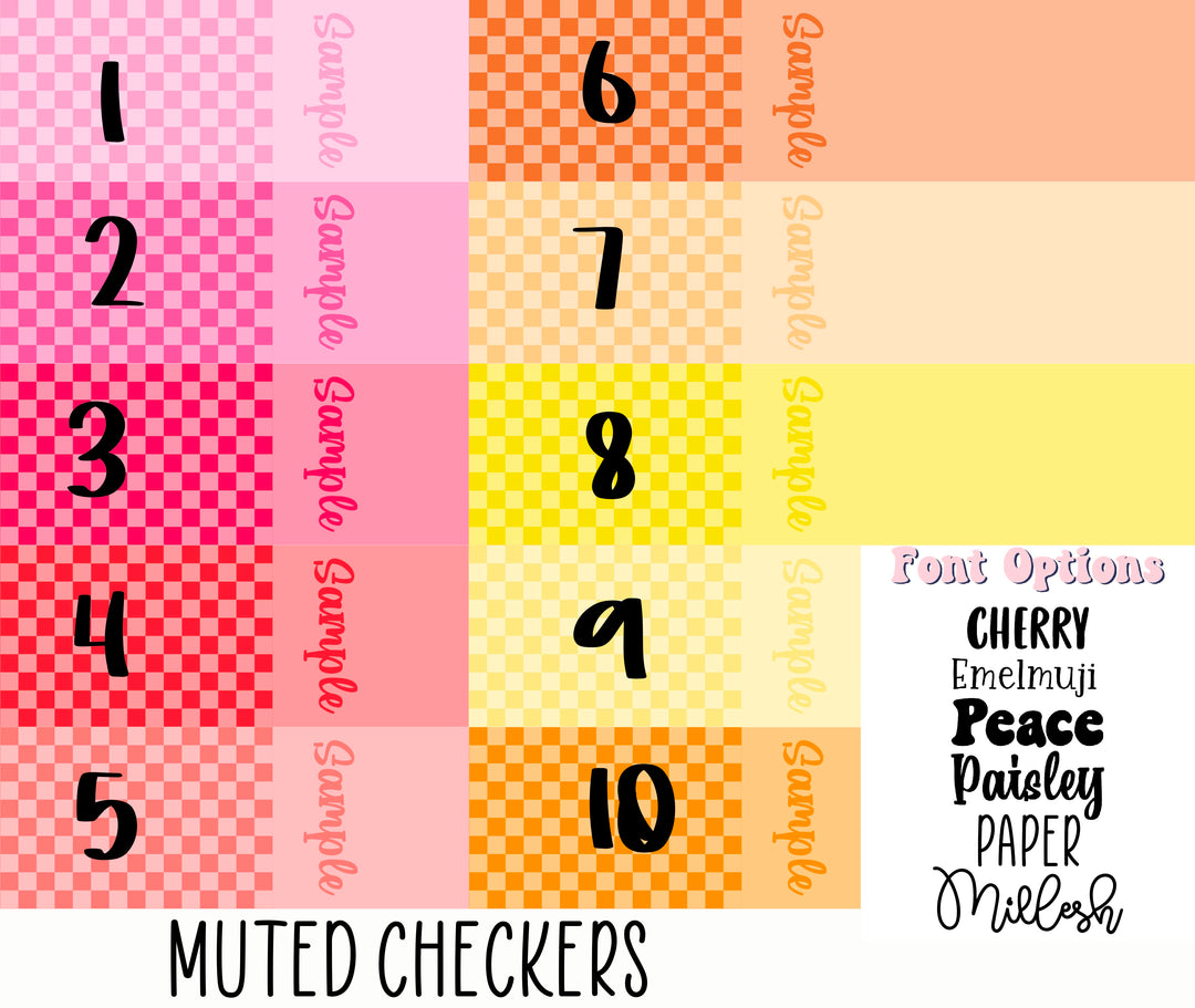 2 Tone Muted Checkers