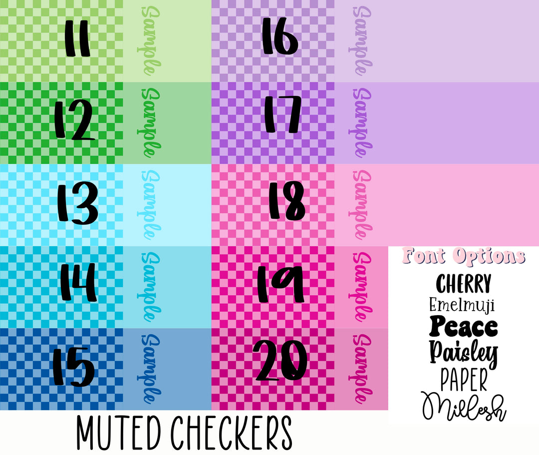 2 Tone Muted Checkers
