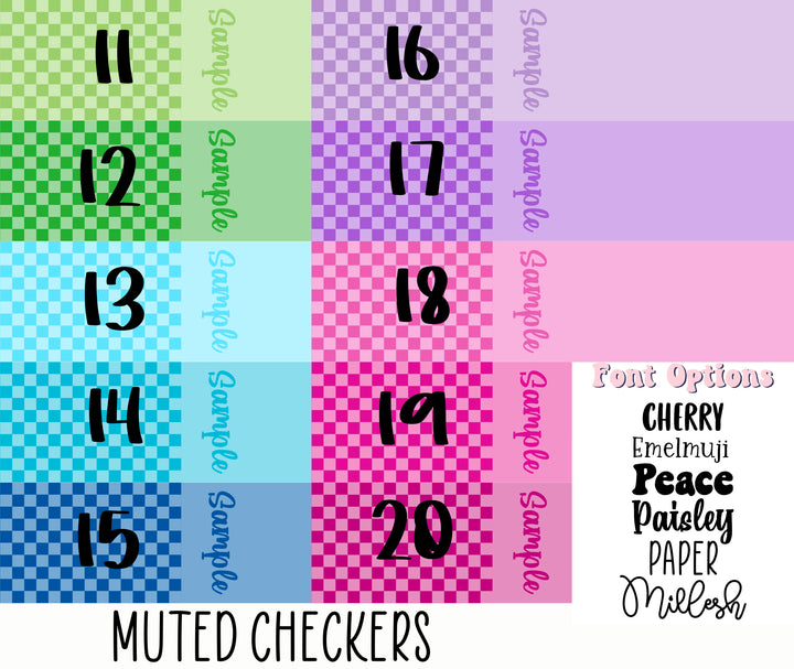 2 Tone Muted Checkers