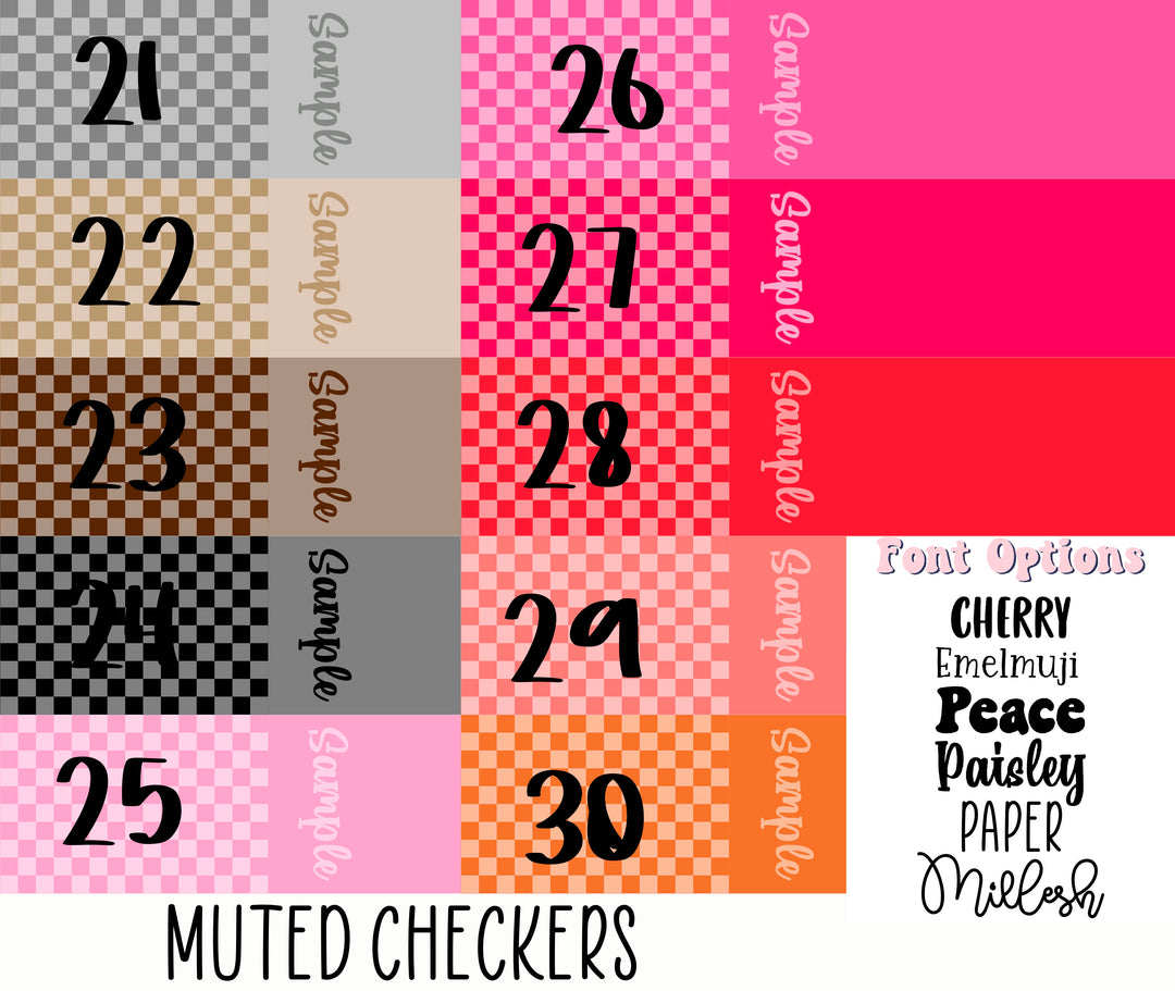 2 Tone Muted Checkers