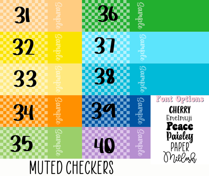 2 Tone Muted Checkers