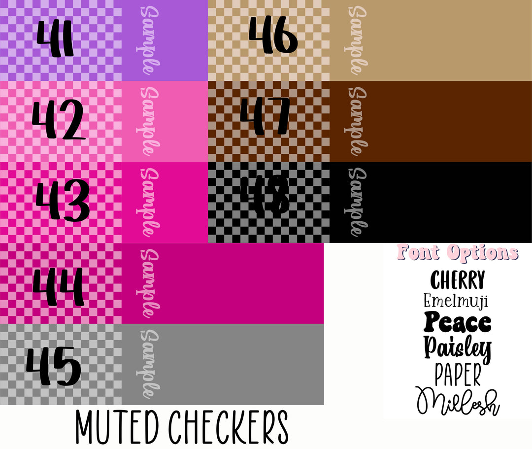 2 Tone Muted Checkers