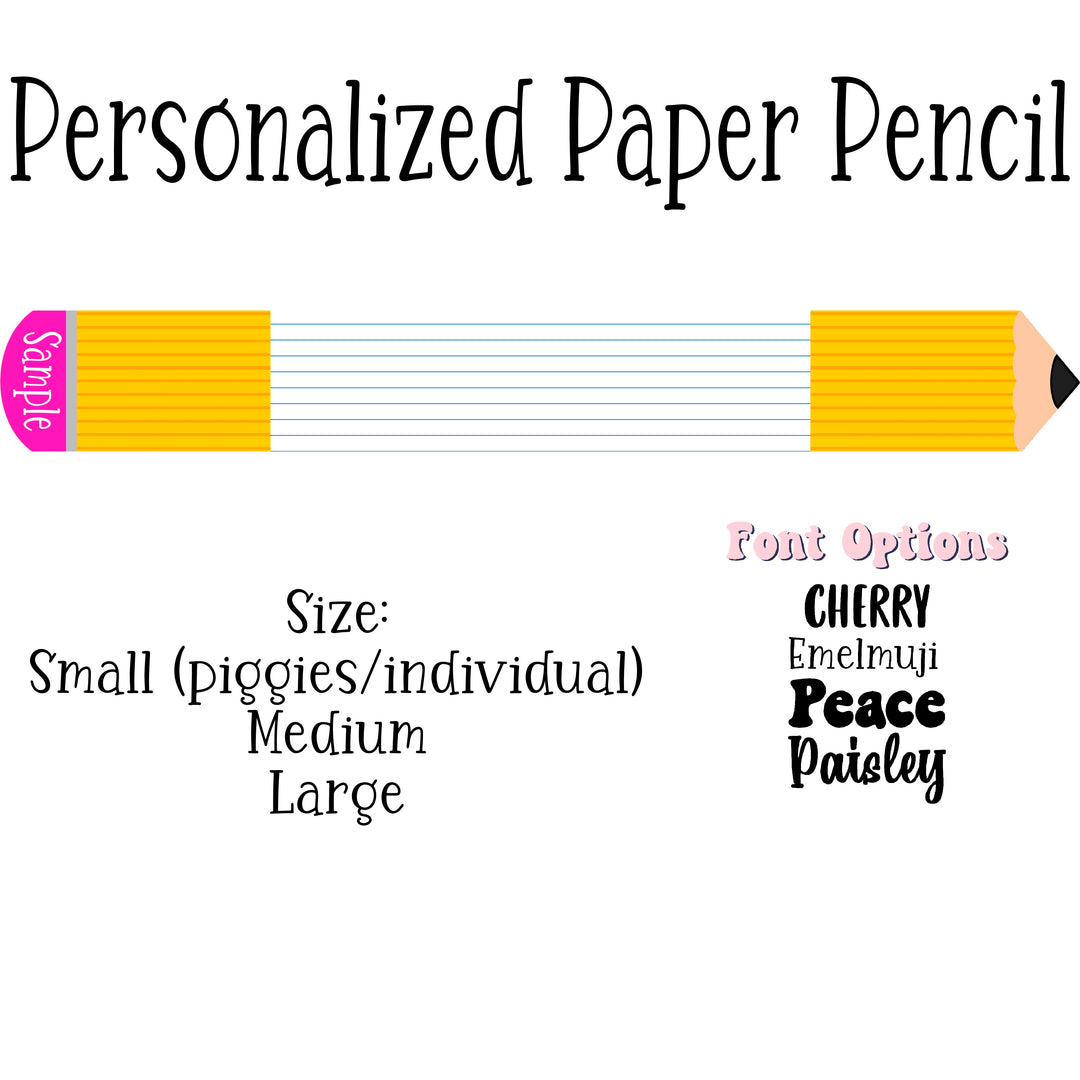 Personalized Pencil Paper (PEN04)