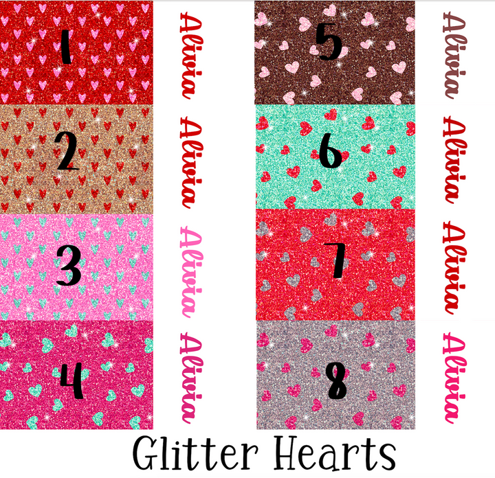 2 Tone Valentines Glitter Hearts