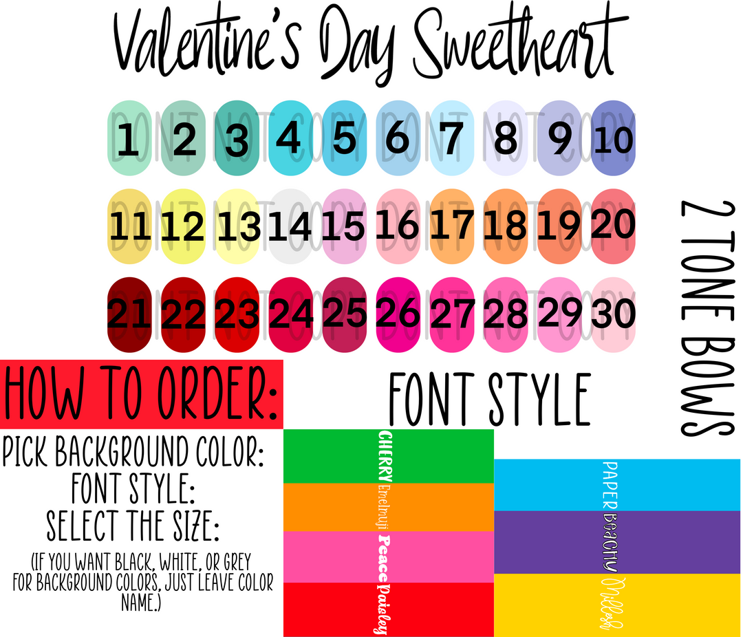 2 Tone Valentine's Day Sweetheart