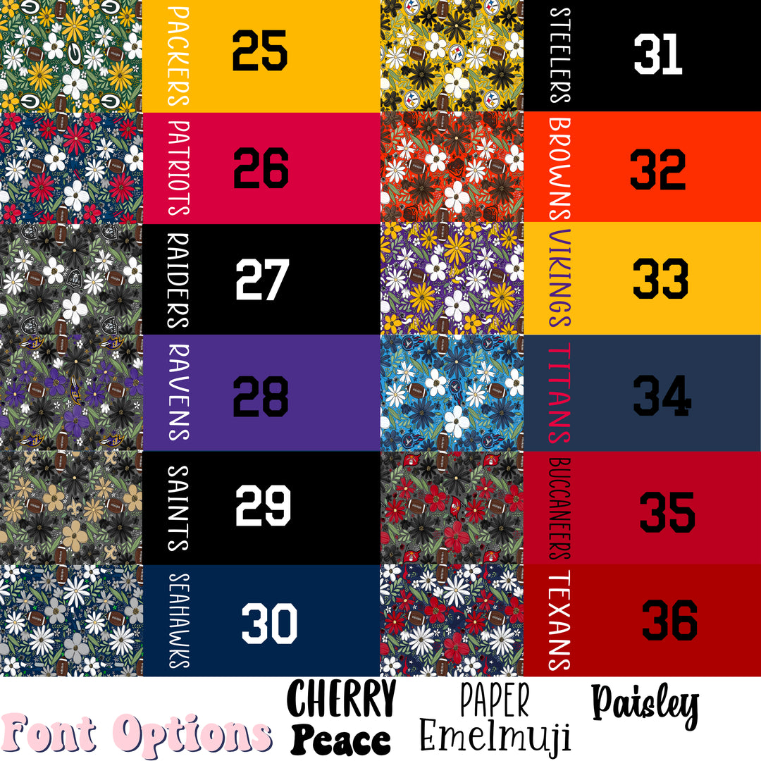 2 Tone Personalize RC Floral Football 2024